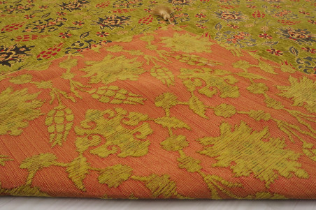 Turkish Bedspread, Twin Size Bed Cover, 6'6X4'6, Pistachio Green Topkapi Palace Tulip Pattern Fabric Decorative Cover Blanket