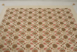 Turkish Bedspread, Twin Size Bed Cover, 6'6X4'6, Beige Topkapi Palace Tulip Pattern Fabric Decorative Cover Blanket