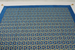 copy of Turkish Bedspread, Twin Size Jacquard Bed Cover, 6'6X4'6, Navy Blue Tiger Eyes Pattern Fabric Decorative Cover