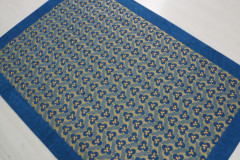 copy of Turkish Bedspread, Twin Size Jacquard Bed Cover, 6'6X4'6, Navy Blue Tiger Eyes Pattern Fabric Decorative Cover