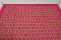 Turkish Bedspread, Twin Size Jacquard Bed Cover, 6'6X4'6, Mazenda Pink Tiger Eyes Pattern Fabric Decorative Cover