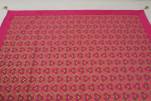 Turkish Bedspread, Twin Size Jacquard Bed Cover, 6'6X4'6, Mazenda Pink Tiger Eyes Pattern Fabric Decorative Cover