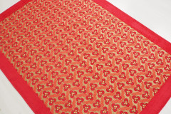 Turkish Bedspread, Twin Size Bed Cover, 6'6X4'6, Red Tiger Eyes Pattern Fabric Decorative Cover Blanket, Dining room