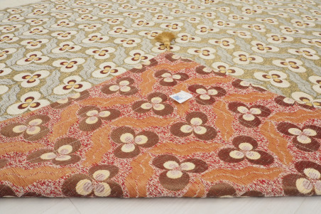 Turkish Bedspread, Twin Size Bed Cover, 6'6X4'6, Beige Tiger Eyes Pattern Fabric Decorative Cover Blanket, Dining room