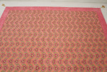 Turkish Bedspread, Twin Size Bed Cover, 6'6X4'6, Pale Pink Tiger Eyes Pattern Fabric Decorative Cover Blanket, Dining room