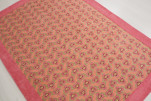 Turkish Bedspread, Twin Size Bed Cover, 6'6X4'6, Pale Pink Tiger Eyes Pattern Fabric Decorative Cover Blanket, Dining room