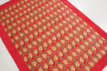 Turkish Bedspread, Twin Size Bed Cover, 6'6X4'6, Red Water Line Tulip Pattern Fabric Decorative Cover, Sofa Cover, Table Cloth