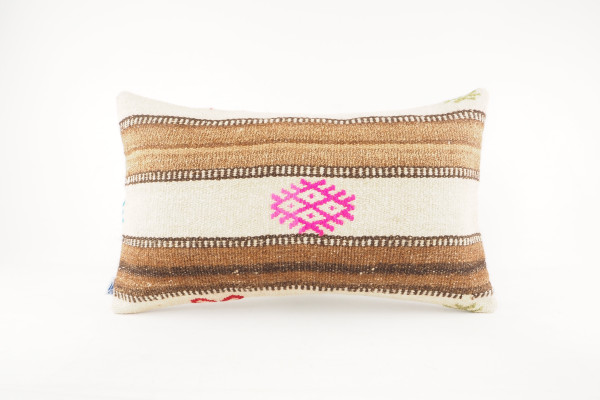 Kilim Pillow, ID 619, Kilim Pillow 12x20, Lumber Pillow, Turkish Kilim Pillow, Throw Pillow, Decorative Pillow, Accent Pillow