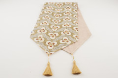 Table Runner,Beige Tiger Eyes Pattern Turkish Chenille Fabric Table Linens,Table Linens,Turkish Table Runner,Dining Table Runner