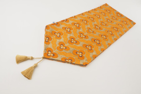 Table Runner, Orange Tiger Eyes Pattern Fabric Table Linens, Table Runner, Turkish Fabric, Fabric, Table Linens,Dining