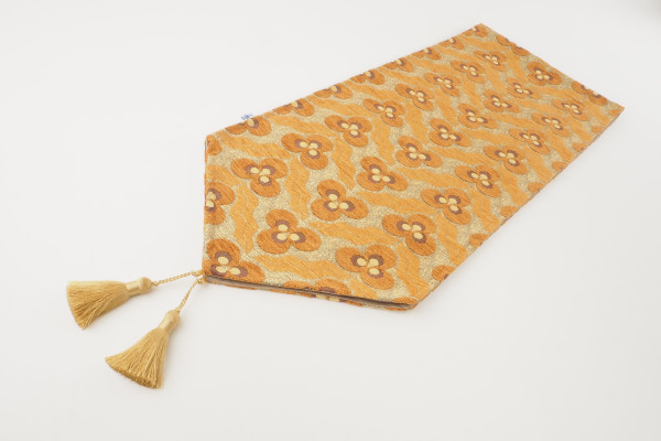 Table Runner, Antigua Orange Tiger Eyes Pattern Fabric Table Linens, Table Runner, Turkish Fabric, Fabric, Table Linens,Dining