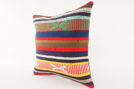 Kilim Pillow, ID 446, Kilim Pillow 16x16, Turkish Kilim Pillow, Kilim Fabric  Pillows, kilim Pillow Cover, Decorative Pillow