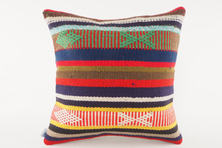 Kilim Pillow, ID 446, Kilim Pillow 16x16, Turkish Kilim Pillow, Kilim Fabric  Pillows, kilim Pillow Cover, Decorative Pillow