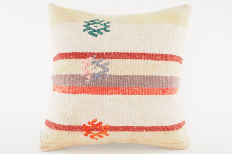 Kilim Pillow, ID 537, Kilim Pillow 16x16, Turkish Kilim Pillow, fabric kilim pillows, kilim pillow cover, decorative pillows