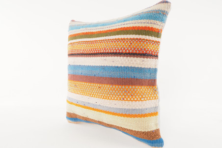 Kilim Pillow, ID 539, Kilim Pillow 16x16, Turkish Kilim Pillow, Fabric Kilim Pillows, Kilim Pillow Cover, Decorative Pillows