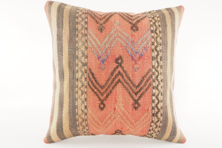 Kilim Pillow, ID 543, Kilim Pillow 16x16, Turkish Kilim Pillow, fabric kilim pillows, kilim pillow cover, decorative pillows