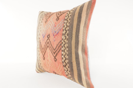 Kilim Pillow, ID 543, Kilim Pillow 16x16, Turkish Kilim Pillow, Fabric Kilim Pillows, Kilim Pillow Cover, Decorative Pillows