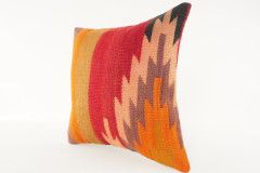 Kilim Pillow, ID 571, Kilim Pillow 16x16, Turkish Kilim Pillow, Fabric Kilim Pillows, Kilim Pillow Cover, Decorative Pillows