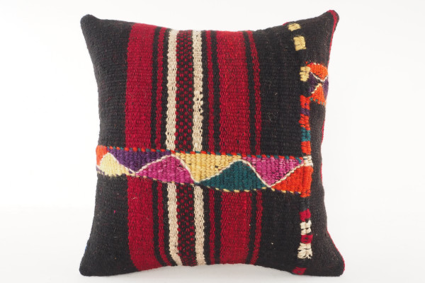 Kilim Pillow, ID 567, Kilim Pillow 16x16, Turkish Kilim Pillow, Fabric Kilim Pillows, Kilim Pillow Cover, Decorative Pillows