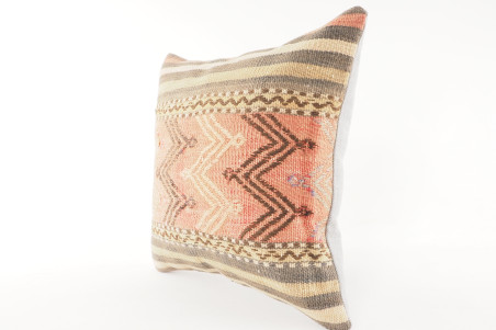 Kilim Pillow, ID 546, Kilim Pillow 16x16, Turkish Kilim Pillow, Fabric Kilim Pillows, Kilim Pillow Cover, Decorative Pillows