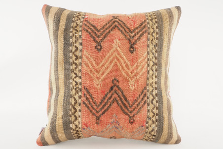 Kilim Pillow, ID 562, Kilim Pillow 16x16, Turkish Kilim Pillow, fabric kilim pillows, kilim pillow cover, decorative pillows