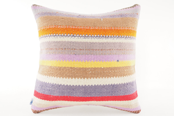 Kilim Pillow, ID 550, Kilim Pillow 16x16, Turkish Kilim Pillow, Fabric Kilim Pillows, Kilim Pillow Cover, Decorative Pillows