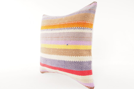 Kilim Pillow, ID 550, Kilim Pillow 16x16, Turkish Kilim Pillow, Fabric Kilim Pillows, Kilim Pillow Cover, Decorative Pillows