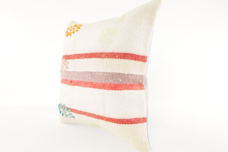 Kilim Pillow, ID 565, Kilim Pillow 16x16, Turkish Kilim Pillow, Fabric Kilim Pillows, Kilim Pillow Cover, Decorative Pillows