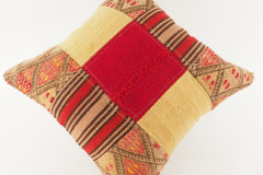 Kilim Pillow, ID 441, Kilim Pillow 19x19, Pachwork kilim pillow, kilim pillow lumbar, Throw Pillow, turkish kilim pillow