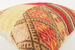 Kilim Pillow, ID 441, Kilim Pillow 19x19, Pachwork kilim pillow, kilim pillow lumbar, Throw Pillow, turkish kilim pillow