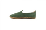 Mens Leather Shoes, Green Suede Genuine Leather Mens Shoes, Mens Grounding Shoes, Men Loafer Shoes, Flat Shoes, Mens Slip Ons