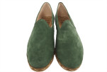 Mens Leather Shoes, Green Suede Genuine Leather Mens Shoes, Mens Grounding Shoes, Men Loafer Shoes, Flat Shoes, Mens Slip Ons