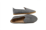 Mens Leather Shoes, Gray Suede Genuine Leather Mens Shoe, Mens Grounding Shoes, Men Loafer Shoes,Flat Summer Shoe,Mens Slip Ons