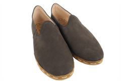 Mens Leather Shoes, Dark Gray Suede Genuine Leather Mens Shoe, Mens Grounding Shoes, Men Loafer Shoes, Flat Shoes, Mens Slip Ons