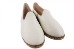 Mens Leather Shoes,Antique White Genuine Leather Mens Shoe,Grounding Shoes,Zero Drop Shoes,Loafer Shoes,Flat Shoes,Mens Slip Ons