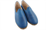 Mens Leather Shoes,Antique Blue Genuine Leather Mens Shoes,Grounding Shoes,Zero Drop Shoes,Loafer Shoes,Flat Shoes,Mens Slip Ons