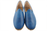 Mens Leather Shoes,Antique Blue Genuine Leather Mens Shoes,Grounding Shoes,Zero Drop Shoes,Loafer Shoes,Flat Shoes,Mens Slip Ons