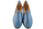 Mens Leather Shoes, Blue Genuine Leather Mens Shoes, Grounding Shoes, Zero Drop Shoes, Loafer Shoes, Flat Shoes, Mens Slip Ons