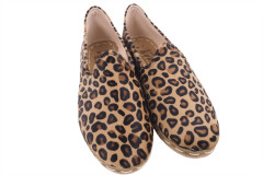 Mens Leather Shoes,Leopard Pattern Printed Calf Hair Genuine Leather Mens Shoe,Grounding Shoes,Zero Drop Shoes,Loafer Shoes