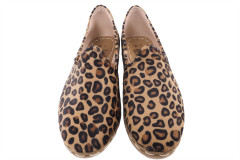 Mens Leather Shoes,Leopard Pattern Printed Calf Hair Genuine Leather Mens Shoe,Grounding Shoes,Zero Drop Shoes,Loafer Shoes