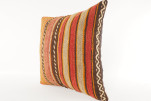 Decorative Turkish Kilim Pillow, ID 046, Kilim Pillow 18x18, Accent kilim pillow, kilim pillow lumbar, Throw Pillow,kilim pillow