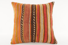 Decorative Turkish Kilim Pillow, ID 046, Kilim Pillow 18x18, Accent kilim pillow, kilim pillow lumbar, Throw Pillow,kilim pillow