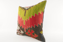 Decorative Turkish Kilim Pillow, ID 136, Kilim Pillow 18x18, Accent kilim pillow, kilim pillow lumbar, Throw Pillow,kilim pillow