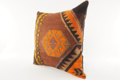 Decorative Turkish Kilim Pillow, ID 184, Kilim Pillow 18x18, Accent kilim pillow, kilim pillow lumbar, Throw Pillow,kilim pillow