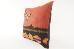 Decorative Turkish Kilim Pillow, ID 185, Kilim Pillow 18x18, Accent kilim pillow, kilim pillow lumbar, Throw Pillow,kilim pillow