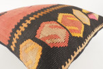 Decorative Turkish Kilim Pillow, ID 185, Kilim Pillow 18x18, Accent kilim pillow, kilim pillow lumbar, Throw Pillow,kilim pillow