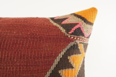 Decorative Turkish Kilim Pillow, ID 195, Kilim Pillow 18x18, Accent kilim pillow, kilim pillow lumbar, Throw Pillow,kilim pillow