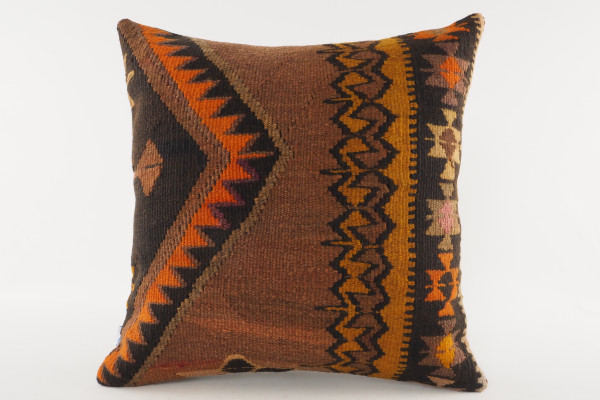 Decorative Turkish Kilim Pillow, ID 196, Kilim Pillow 18x18, Accent kilim pillow, kilim pillow lumbar, Throw Pillow,kilim pillow