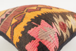 Decorative Turkish Kilim Pillow, ID 210, Kilim Pillow 18x18, Accent kilim pillow, kilim pillow lumbar, Throw Pillow,kilim pillow