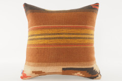 Decorative Turkish Kilim Pillow, ID 287, Kilim Pillow 18x18, Accent kilim pillow, kilim pillow lumbar, Throw Pillow,kilim pillow